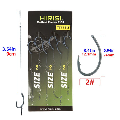 6pcs Fishing Ready-made Hook Links Carp Feeder Tackle Rigs