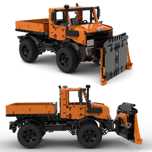 NEW Technical 1264PCS MOC Building Blocks Truck Model Unimog U1400 Snowplow Cars MOD 42126 F-150 DIY Bricks Toys Assemble Gifts-EXPROTAS