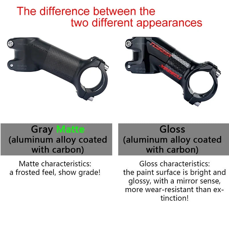 31.8mm MTB Handlebar Stem TOSEEK Carbon Aluminium Bike Stem 10-35 Degree