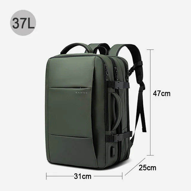 BANGE Expandable Men's Backpack Waterproof 17.3 in Laptop Backpack Man Large Capacity Hiking Travel Bag Male Backpacks for Men-EXPROTAS
