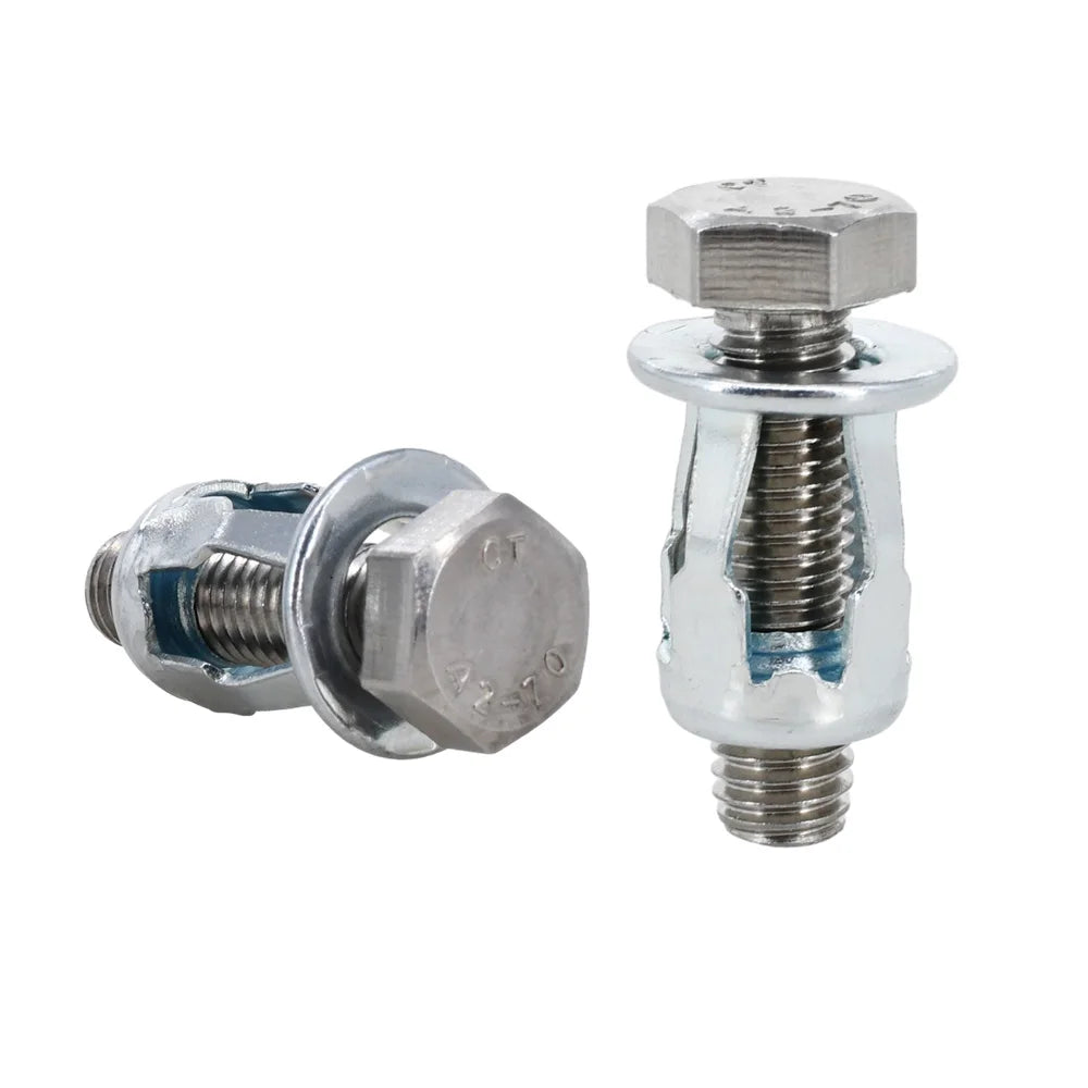 M4 M5 M6 Petal Shape Expansion Rivet Nuts Metal Jack Nut Screw Kit 30Pcs