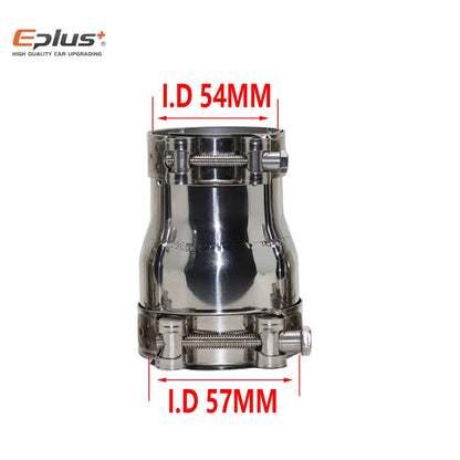Stainless Steel Reducer Adapter | 39mm–54mm Exhaust Muffler for Car/Motorcycle