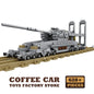 NEW WW2 Railway Gun Building Blocks Military Cannon MOC Army Weapon Model Toy Gift