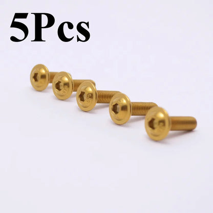 10Pcs Motorcycle Bolts Screw Titanium M5 M6 Torx Head 20mm 16mm Fixing