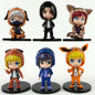 6pcs Naruto Figure Set Kakashi Gaara Itachi Anime Action Figures with Cloth