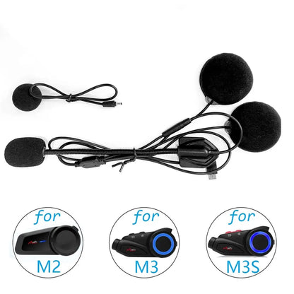 Maxto M2 M3 M3S M2C Helmet Intercom Headset Mic Earphone 2-in-1