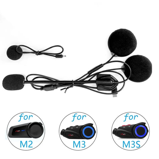 Maxto M2 M3 M3S M2C Helmet Intercom Headset Mic Earphone 2-in-1