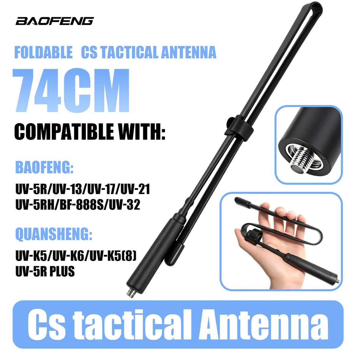 Dual Band Antenna SMA-Female for Baofeng UV-5R Walkie Talkie Radio
