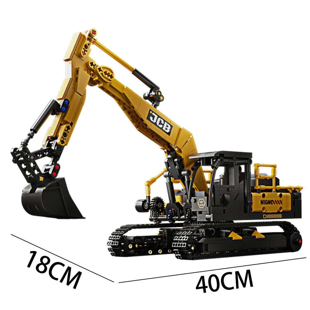 1022PCS Excavator Models Building Blocks City Construction Engineering Toy Set