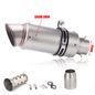 Universal Stainless Steel Slip-On Exhaust Muffler Carbon Look with DB Killer 51-60mm