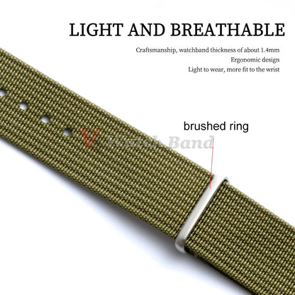 Nylon Watch Strap 18mm 19mm 20mm 22mm Military Band Quick Release Straps