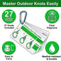 Includes 27 Rope Knot Cards Waterproof Tying Guide for Rock Climbing