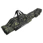 Fishing Rod Bag Portable 3-Layer Foldable Storage Case for Reel Tackle Gear