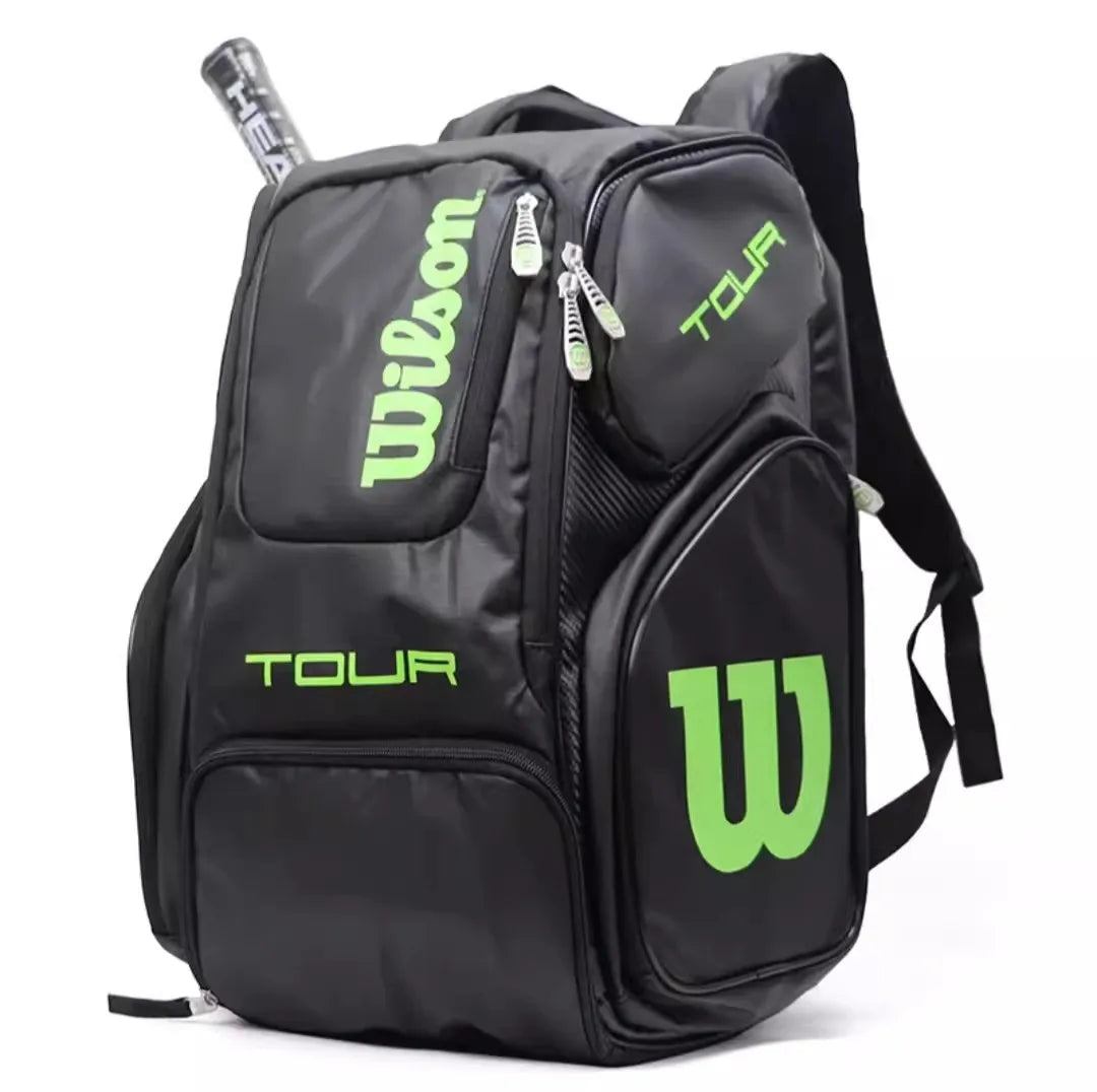 Wilson Tennis Bag Holds 2 Tennis Rackets Tennis Backpack Daily Portable Court Racket Bag Men Women Padel Sports Backpack-EXPROTAS