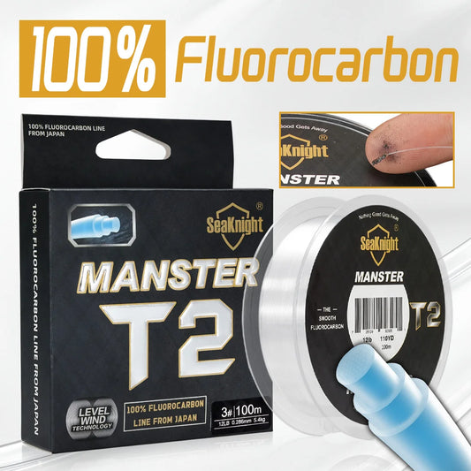 100M SeaKnight Fluorocarbon Fishing Line 3-35LB Carbon Fiber Leader