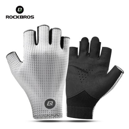 ROCKBROS Half Finger Cycling Gloves Anti-Slip Shock-Absorbing Breathable Summer Gym Gloves