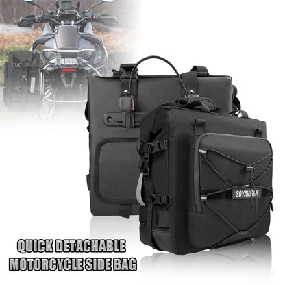 Motorcycle Accessories Frame Crash Bars Bag SaddleBag 20L Universal Side Rear Seat Bag Pack Travel Motorbike Luggage Storage