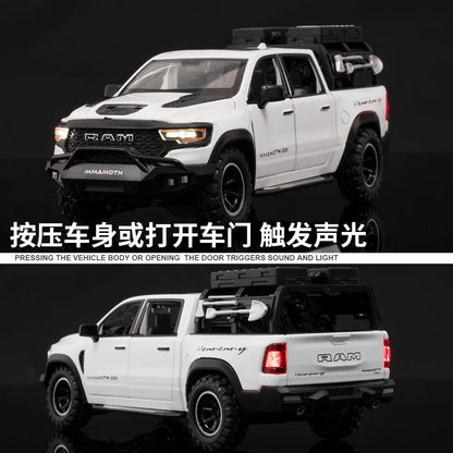 1:32 Dodge RAM 1000 TRX Mammoth Alloy Model Sound Light Toy Pickup
