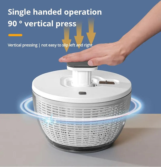 Press Type Vegetable Dehydrator Fruit Dryer Large Capacity Kitchen Salad Spinner