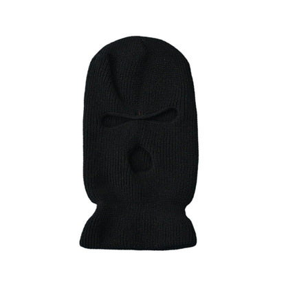 Motorcycle Windproof Full Face Knit Hats Custom SkiMask Men Warm Wool Balaclava embroidery Winter hats Knitted 3 Holes Ski Mask-EXPROTAS