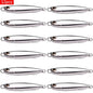 12Pcs Fishing Lure Metal Jigs Spoon Bait 40g 30g 20g 15g Mackerel Bass