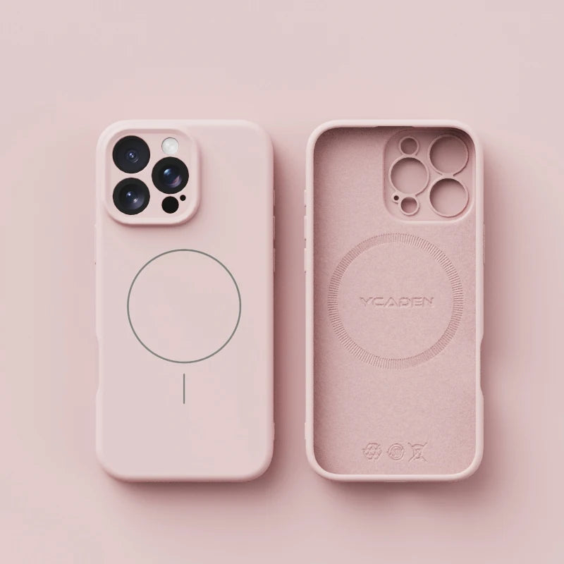 Liquid Silicone MagSafe Case for iPhone 11-17 Air Pro Max Plus Matte Cover