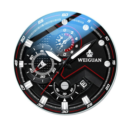 Men’s Black Stainless Steel Watch Luminous Waterproof Calendar Fashion Quartz Gift