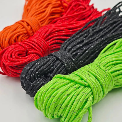 2.5mm Reflective Tent Rope Guyline Paracord 20m 25m 50m for Camping Tarp