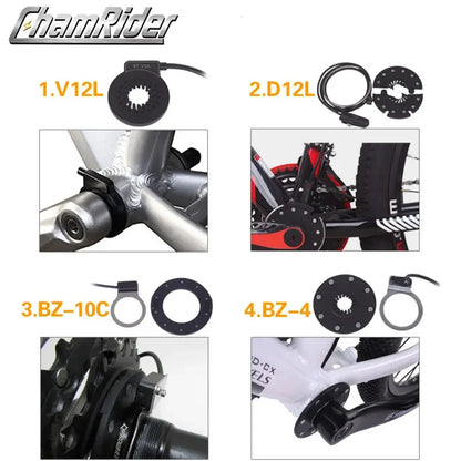 ChamRider KT PAS Pedal Assist Sensor V12L D12L BZ‑4/10C Dual Hall 12‑Signal