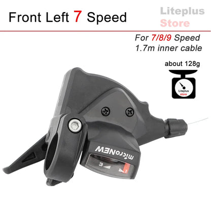 MicroNEW MTB Shifter Lever 3x7 3x8 3x9 3x10 3x11 Speed Front Rear Trigger Shift