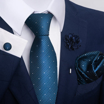 Men's Pocket Square Cufflink Tie Set Wedding Accessories by EXPROTAS