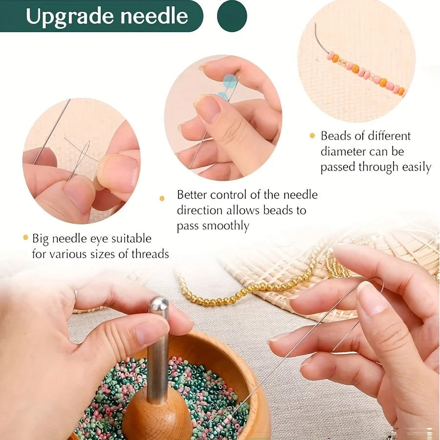 Bead Spinner For Jewelry Making Wooden DIY Fast Manual Craft Device