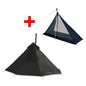 Camping Hot Tent with Chimney Window Outdoor Ultralight Tipi Teepee Tent Pyramid Double Layer Bushcraft 1 Person Tents Hot Tent-EXPROTAS