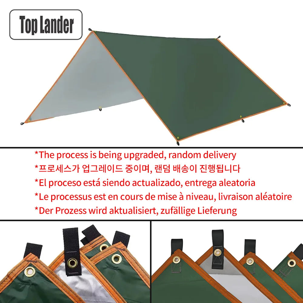 Waterproof Camping Tarp Awning Sun Shelter for Hiking Backpacking