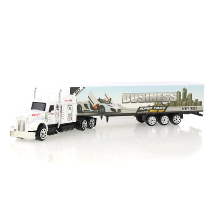 1Pcs Alloy Truck Model Diecast Toy Container Oil Tank Sliding Car Multi-color