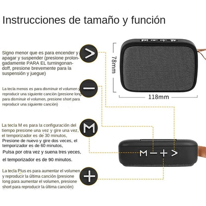 Portable Mini Speaker Bluetooth FM Radio MP3 Player with TF Card Support