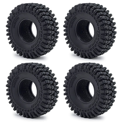 YEAHRUN 4Pcs 1.0inch Soft Rubber Wheel Tires 50/54/58/62/64/65mm for TRX-4M 1/18 Axial SCX24 1/24 RC Crawler Car Upgrade Parts-EXPROTAS