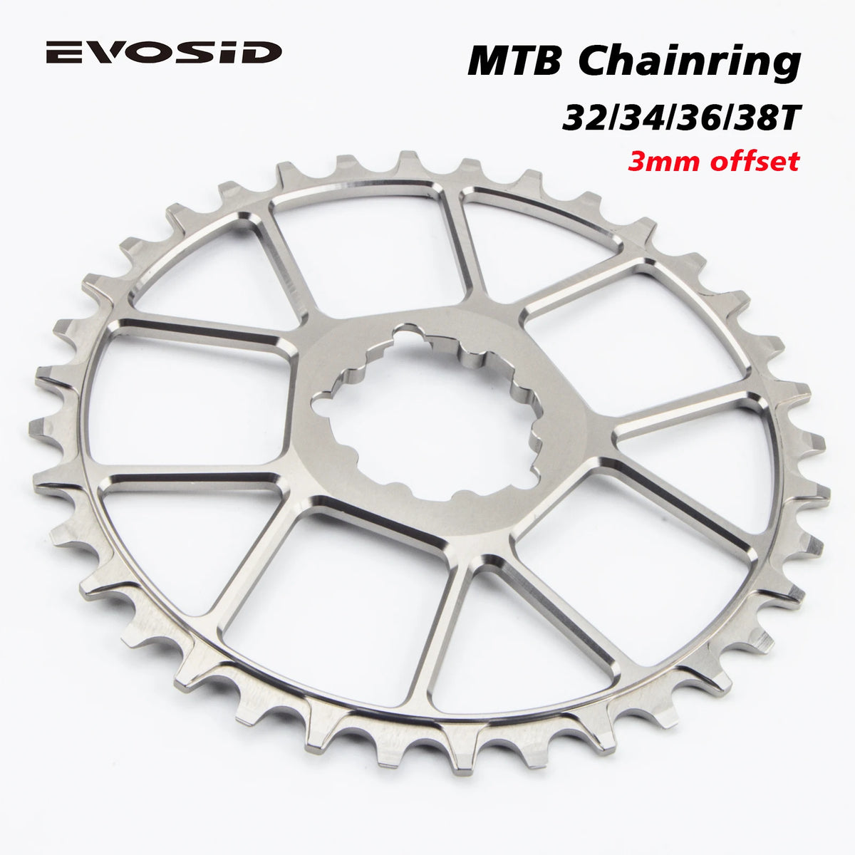 MTB Bicycle Chain 3mm Offset Chainring 32T 34T 36T 38T Direct Mount Bike