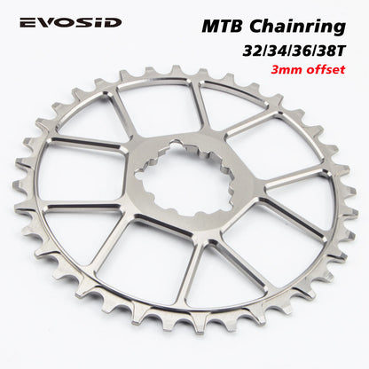MTB Bicycle Chain 3mm Offset Chainring 32T 34T 36T 38T Direct Mount Bike