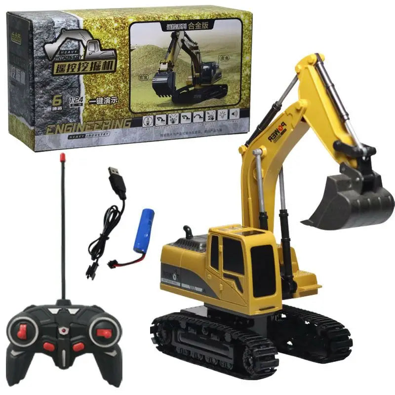 RC Excavator Dumper Car 2.4G Remote Control Engineering Vehicle Crawler Truck Bulldozer Toys for Boys Kids Christmas Gifts-EXPROTAS