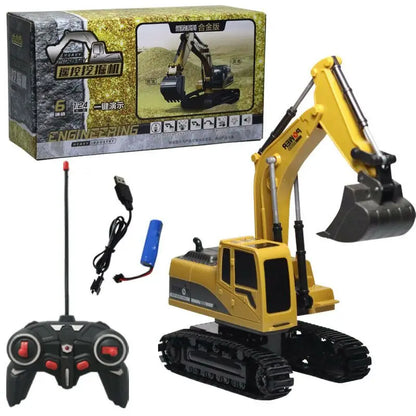 RC Excavator Dumper Car 2.4G Remote Control Engineering Vehicle Crawler Truck Bulldozer Toys for Boys Kids Christmas Gifts-EXPROTAS
