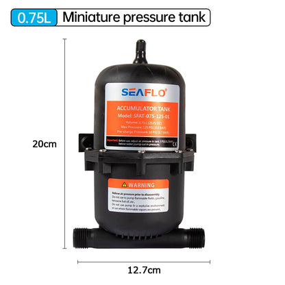 0.75L 1L 125PSI Pre-Pressurized Accumulator Tank Pressure Storage Vessel Hold Water Under Pressure Water Pump Flow Control Inter-EXPROTAS