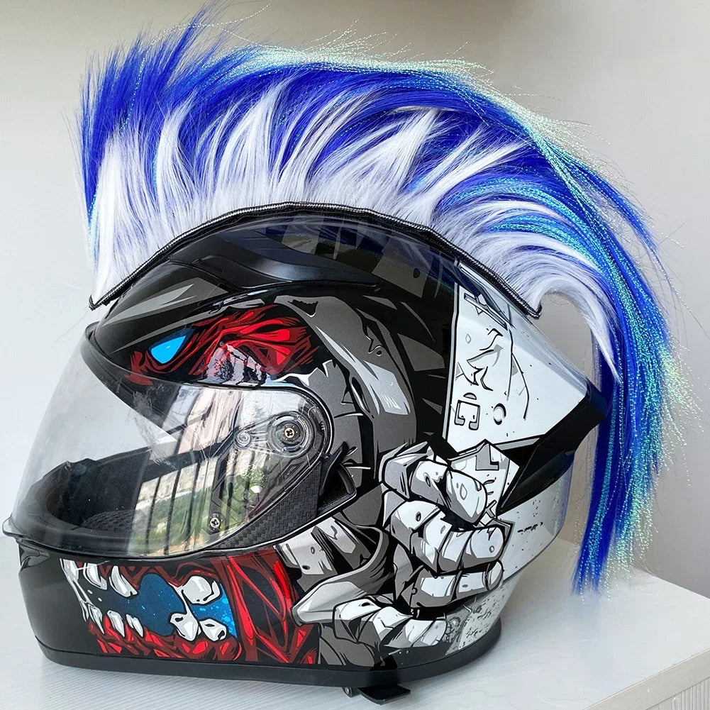 Helmet Wig Motorcycle Decoration Cockscomb Full Face Off Road Stickers