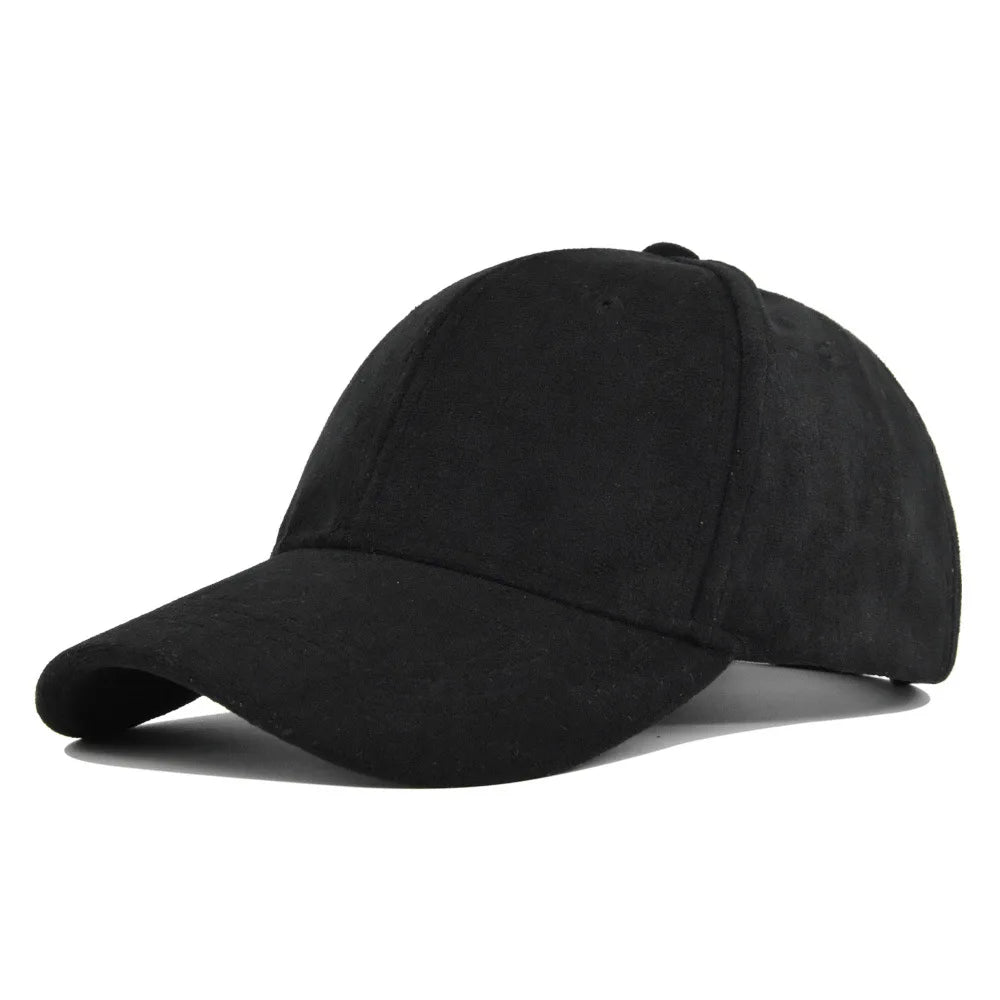 Men Women Suede Baseball Cap Retro Snapback Autumn Winter Hip Hop Hat