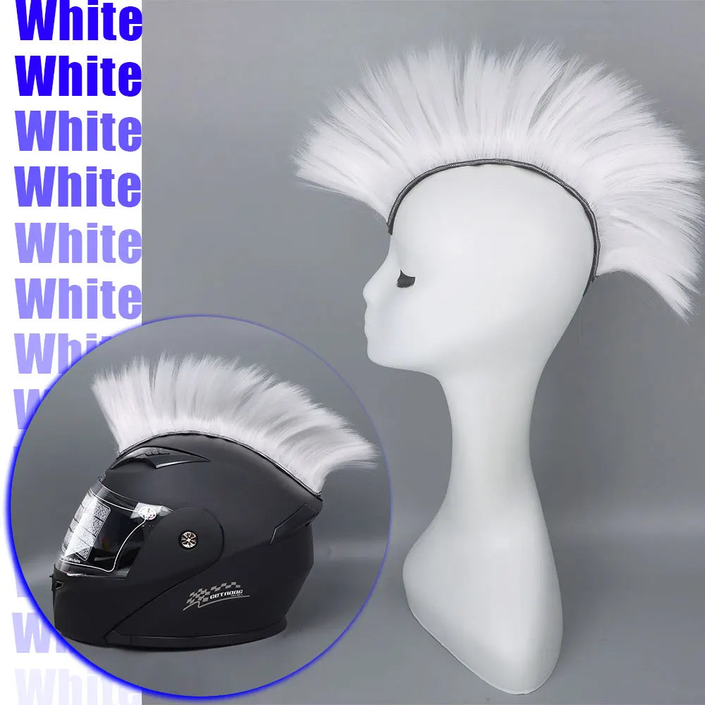 Helmet Wig Synthetic Cockscomb Decoration for Motocross Full Face Helmet