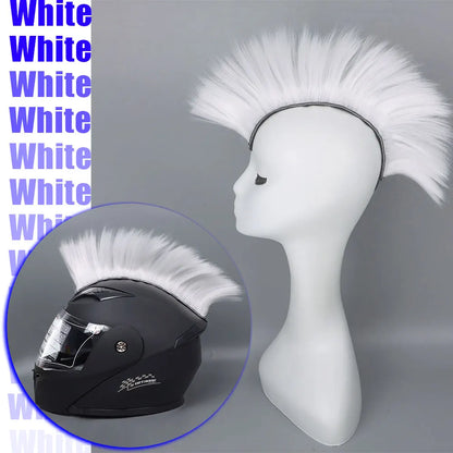 Helmet Wig Synthetic Cockscomb Decoration for Motocross Full Face Helmet