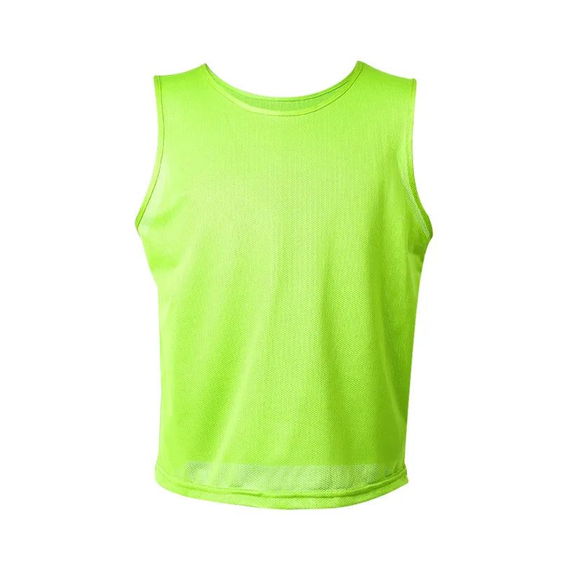 12PCS Soccer Training Vests Kids Breathable Mesh Practice Sports Team Jerseys