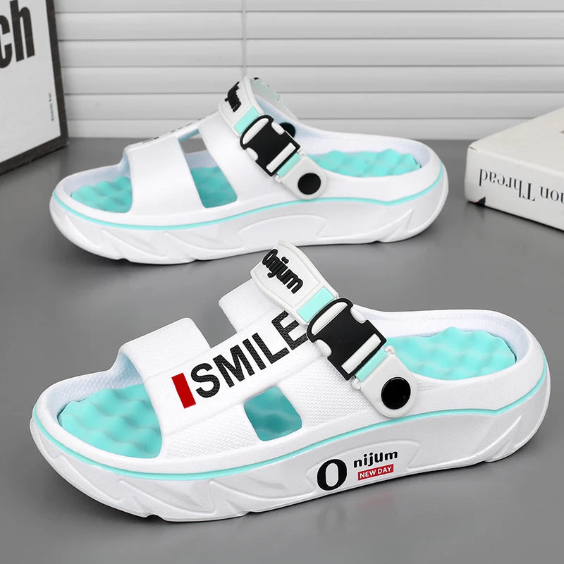 2025 Men’s Massage Slippers Soft Slides Indoor Outdoor Sandals Clogs Unisex