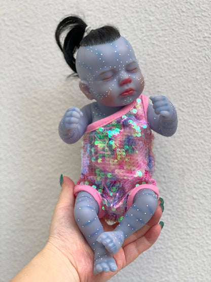 28cm Avatar Loulou Meadow Reborn Baby Doll Full Soft Vinyl Art Doll