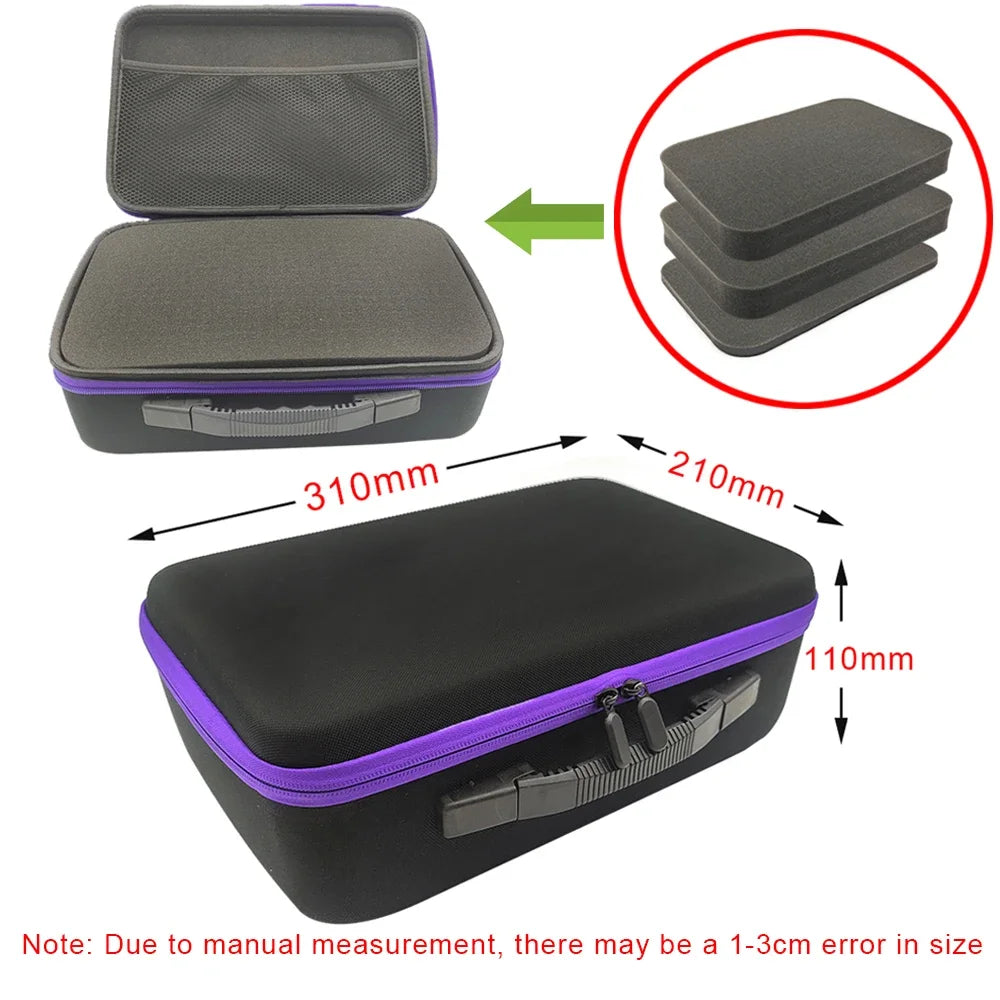 DIY Foam Hard Carry Case Storage Box Travel Zipper Bag Tool Accessories Camera